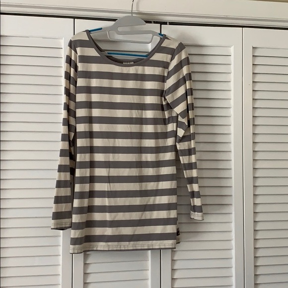 Matilda Jane Tops - Matilda Jane tee size medium EUC grey stripes